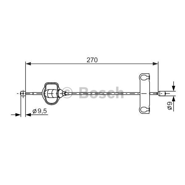 Слика на Сајла за рачна кочница BOSCH 1 987 477 631 за Ford Mondeo 2 Estate (BNP) 2.5 24V - 170 коњи бензин