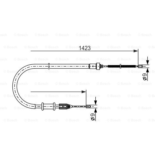 Слика на Сајла за рачна кочница BOSCH 1 987 477 632 за Nissan Kubistar Box 1.5 dCi - 61 коњи дизел