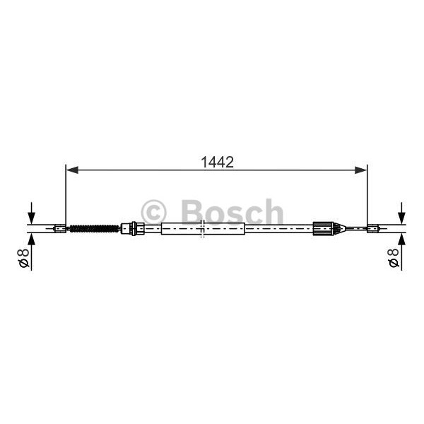 Слика на Сајла за рачна кочница BOSCH 1 987 477 643