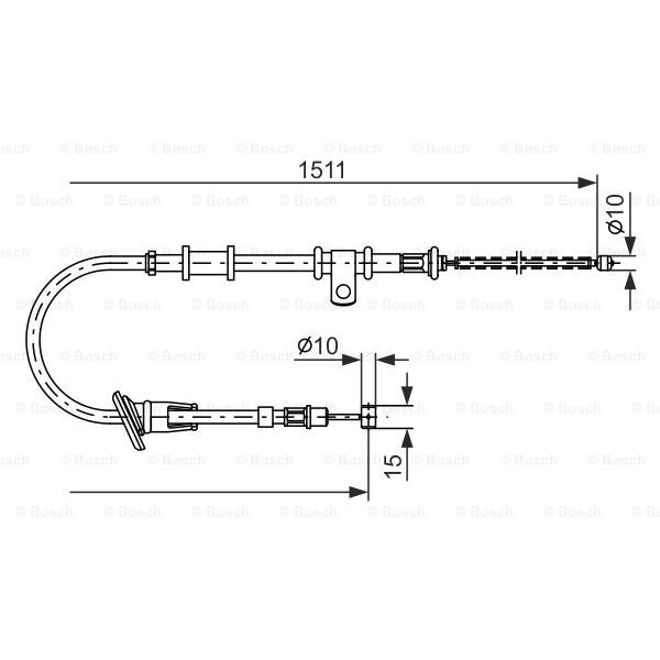 Слика на Сајла за рачна кочница BOSCH 1 987 477 677