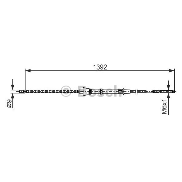 Слика на Сајла за рачна кочница BOSCH 1 987 477 680 за VW Lupo (6X1,6E1) 1.0 - 50 коњи бензин