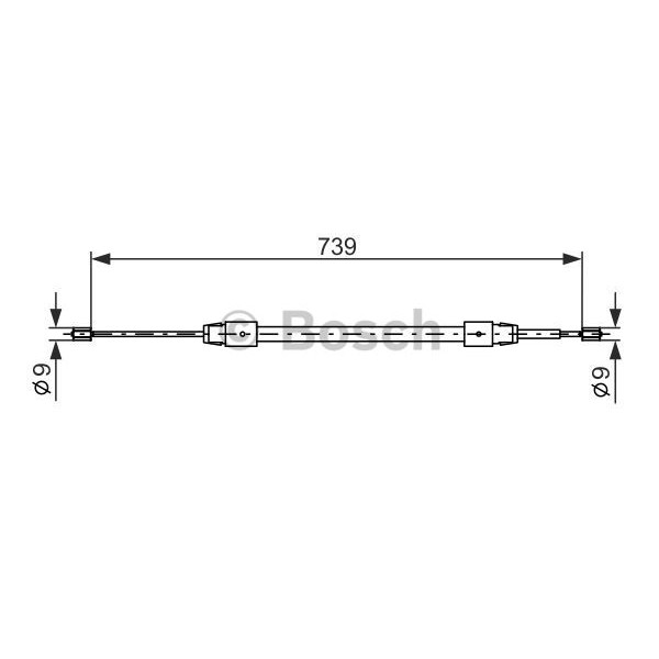 Слика на Сајла за рачна кочница BOSCH 1 987 477 691