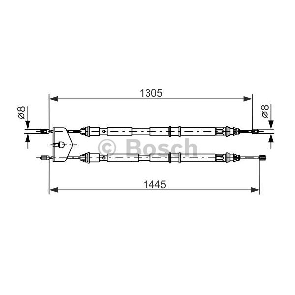 Слика на Сајла за рачна кочница BOSCH 1 987 477 732 за Mazda Demio (DY) 1.5 - 111 коњи бензин