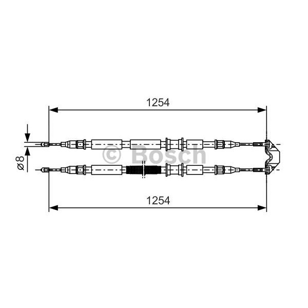 Слика на Сајла за рачна кочница BOSCH 1 987 477 764 за Opel Astra G Saloon 1.7 DTI 16V - 75 коњи дизел