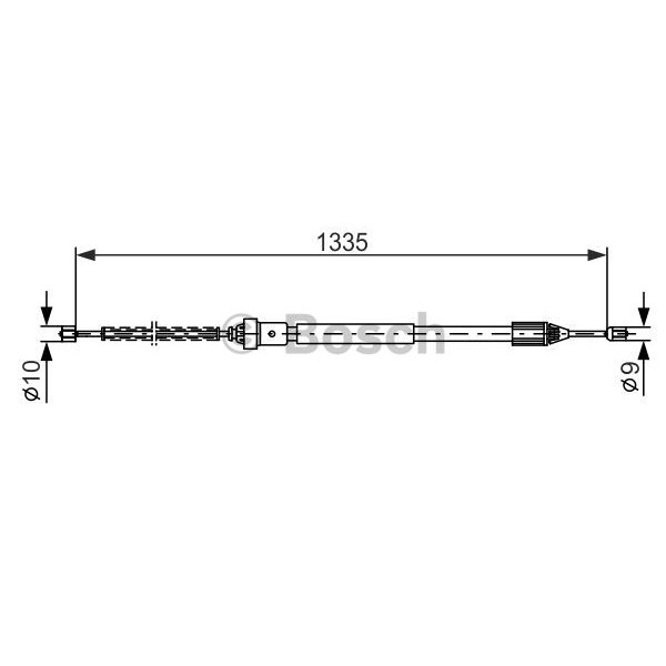 Слика на Сајла за рачна кочница BOSCH 1 987 477 783 за Renault Clio 2 1.6 16V (BB01, BB0H, BB0T, BB14, BB1D, BB1R, BB2KL...) - 107 коњи бензин