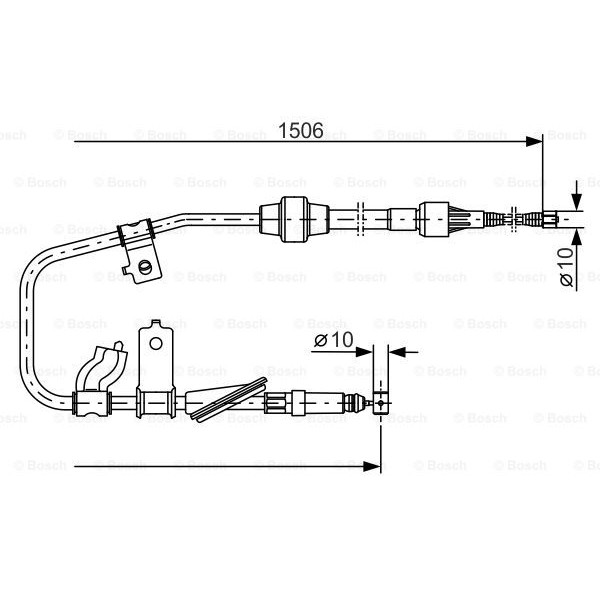 Слика на Сајла за рачна кочница BOSCH 1 987 477 789