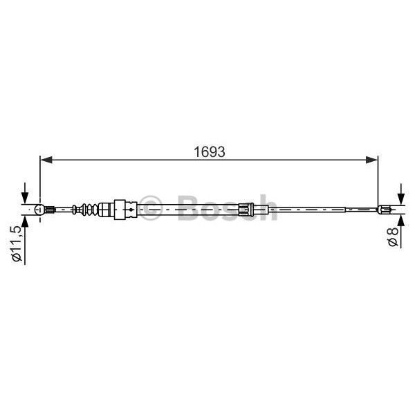 Слика на Сајла за рачна кочница BOSCH 1 987 477 817 за Skoda Octavia Estate (1U5) 1.8 T - 150 коњи бензин