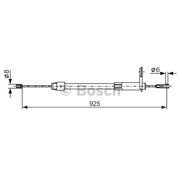 Слика на Сајла за рачна кочница BOSCH 1 987 477 846 за Mercedes CLC-class (cl203) CLC 200 CDI (203.707) - 122 коњи дизел