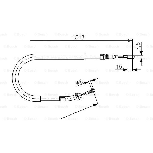 Слика на Сајла за рачна кочница BOSCH 1 987 477 852 за Mercedes Sprinter 2-t Platform (901,902) 214 - 143 коњи бензин