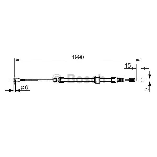 Слика на Сајла за рачна кочница BOSCH 1 987 477 854