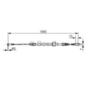 Слика 1 на Сајла за рачна кочница BOSCH 1 987 477 854