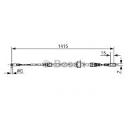 Слика 1 $на Сајла за рачна кочница BOSCH 1 987 477 856