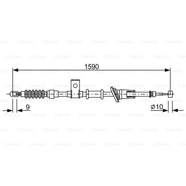 Слика на Сајла за рачна кочница BOSCH 1 987 477 878 за Volvo S40 Sedan (VS) 1.8 i - 125 коњи бензин