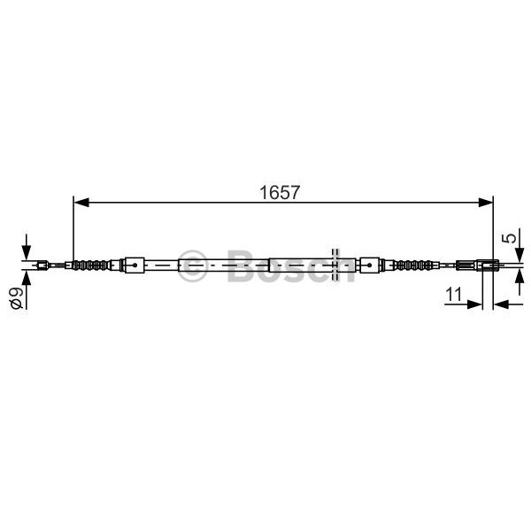 Слика на Сајла за рачна кочница BOSCH 1 987 477 881 за Audi A8 Limousine (4D2, 4D8) 3.7 quattro - 230 коњи бензин