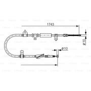 Слика 1 на Сајла за рачна кочница BOSCH 1 987 477 887