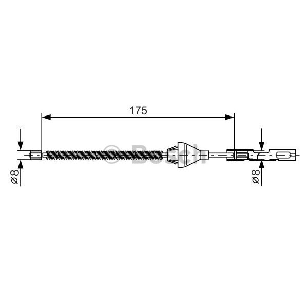 Слика на Сајла за рачна кочница BOSCH 1 987 477 906 за Ford Fiesta 5 (jh,jd) 1.4 TDCi - 68 коњи дизел