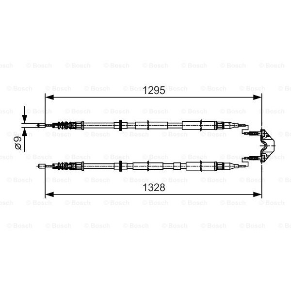 Слика на Сајла за рачна кочница BOSCH 1 987 477 908 за Opel Astra H GTC 1.7 CDTI - 110 коњи дизел