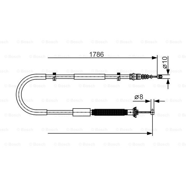 Слика на Сајла за рачна кочница BOSCH 1 987 477 910