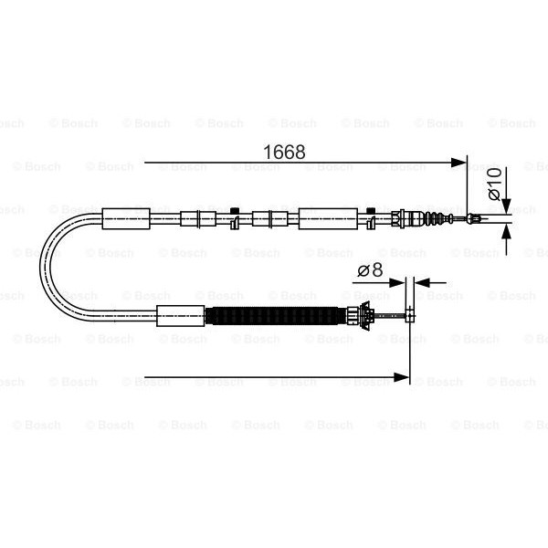 Слика на Сајла за рачна кочница BOSCH 1 987 477 911