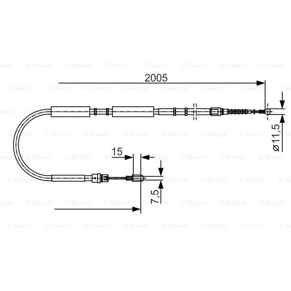 Слика на Сајла за рачна кочница BOSCH 1 987 477 923