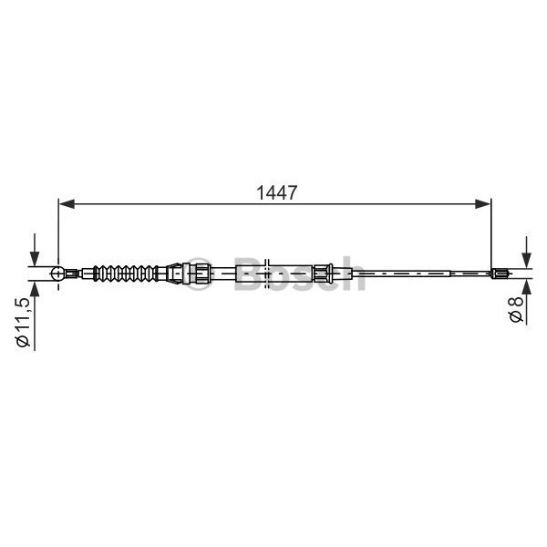 Слика на Сајла за рачна кочница BOSCH 1 987 477 958 за VW Jetta 3 (1K2) 1.9 TDI - 105 коњи дизел