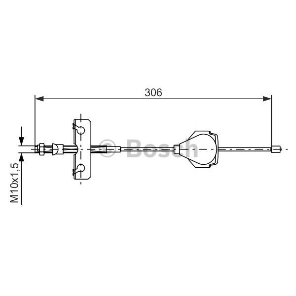 Слика на Сајла за рачна кочница BOSCH 1 987 477 990 за Ford Mondeo 3 Estate (BWY) 2.0 16V - 146 коњи бензин