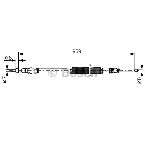 Слика на Сајла за рачна кочница BOSCH 1 987 482 001 за Citroen C4 Grand Picasso UA 1.6 VTi 120 - 120 коњи бензин