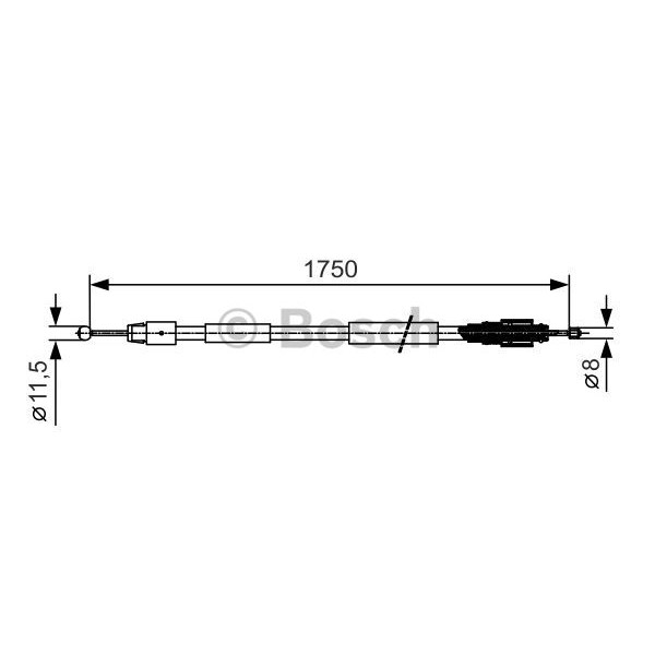 Слика на Сајла за рачна кочница BOSCH 1 987 482 018