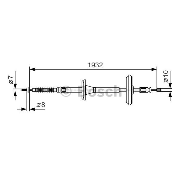 Слика на Сајла за рачна кочница BOSCH 1 987 482 021 за Saab 9-3 Estate 1.9 TiD - 120 коњи дизел