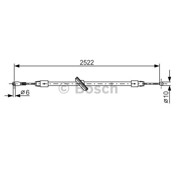 Слика на Сајла за рачна кочница BOSCH 1 987 482 029