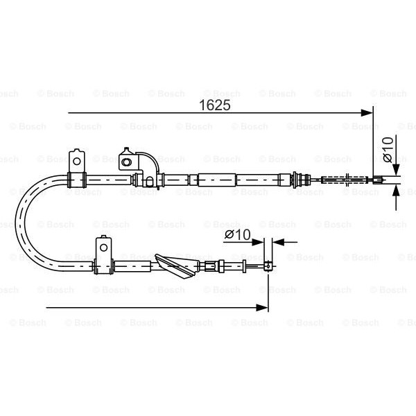 Слика на Сајла за рачна кочница BOSCH 1 987 482 081 за Subaru Forester (SF) 2.0 S Turbo - 170 коњи бензин