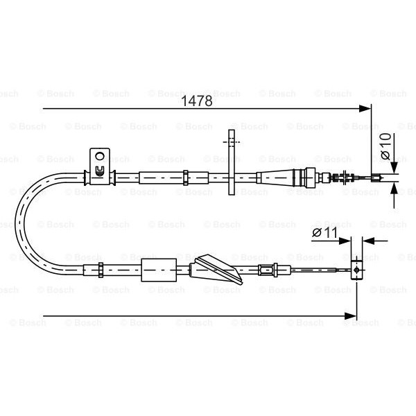 Слика на Сајла за рачна кочница BOSCH 1 987 482 096