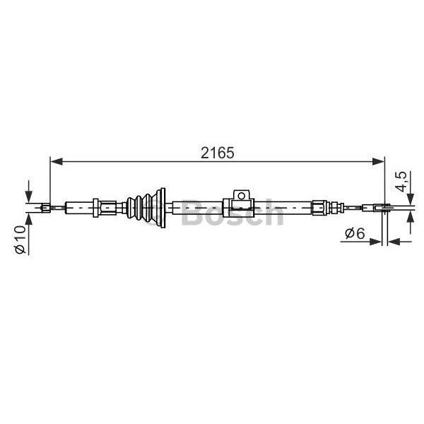 Слика на Сајла за рачна кочница BOSCH 1 987 482 105 за Volvo S70 Saloon (P80) 2.4 T5 AWD - 193 коњи бензин