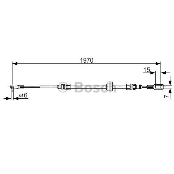 Слика на Сајла за рачна кочница BOSCH 1 987 482 131 за VW LT 28-46 2 Box (2DX0AE) 2.8 TDI - 125 коњи дизел