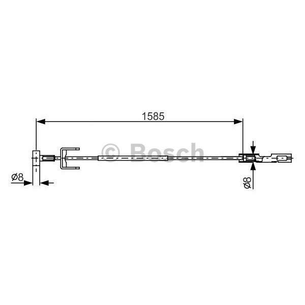 Слика на Сајла за рачна кочница BOSCH 1 987 482 145 за Renault Trafic Box (FL) 1.9 dCi 80 (FL0B) - 82 коњи дизел