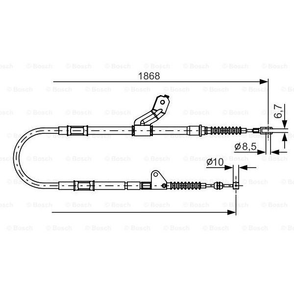 Слика на Сајла за рачна кочница BOSCH 1 987 482 158