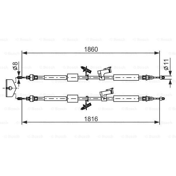 Слика на Сајла за рачна кочница BOSCH 1 987 482 189