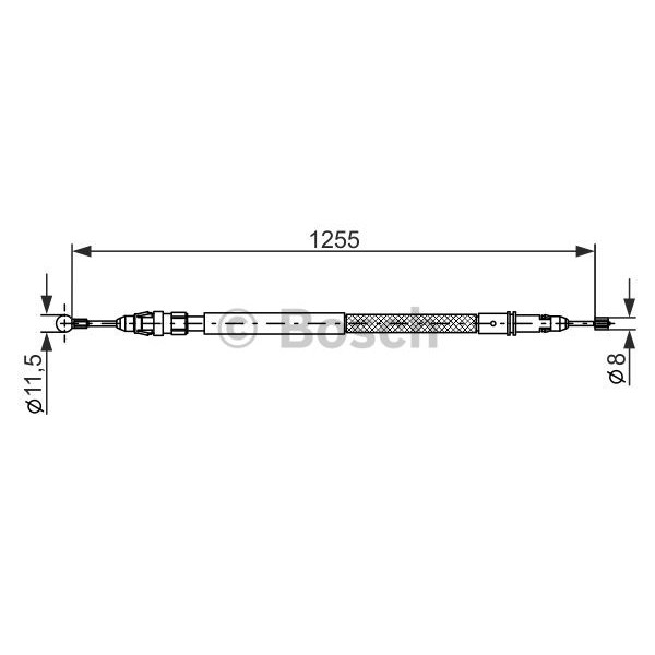 Слика на Сајла за рачна кочница BOSCH 1 987 482 235 за Citroen C8 EA,EB 2.2 HDi - 163 коњи дизел