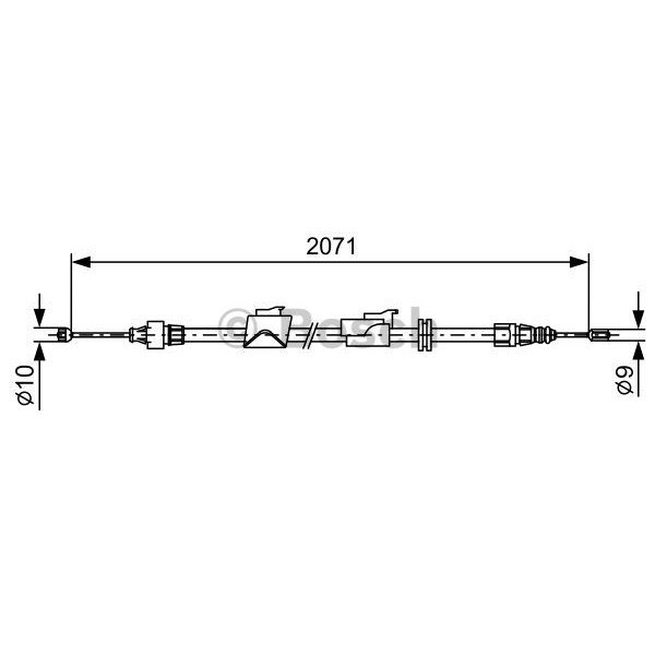 Слика на Сајла за рачна кочница BOSCH 1 987 482 242 за Ford Mondeo 4 Saloon 1.6 Ti - 110 коњи бензин