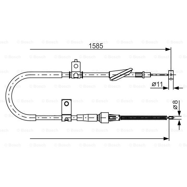 Слика на Сајла за рачна кочница BOSCH 1 987 482 257