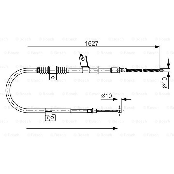 Слика на Сајла за рачна кочница BOSCH 1 987 482 274 за Mitsubishi Outlander (CW) 2.0 DI-D - 140 коњи дизел