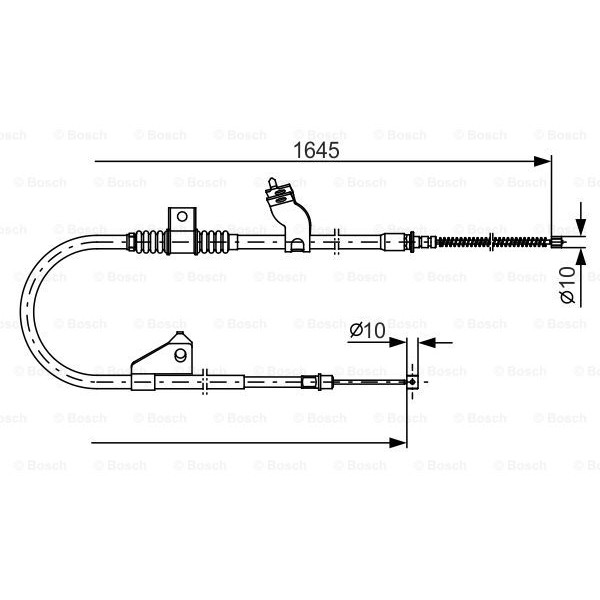 Слика на Сајла за рачна кочница BOSCH 1 987 482 275 за Mitsubishi Outlander (CW) 2.2 DI-D 4WD - 156 коњи дизел