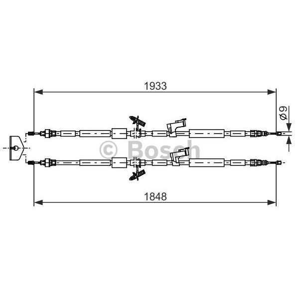 Слика на Сајла за рачна кочница BOSCH 1 987 482 280