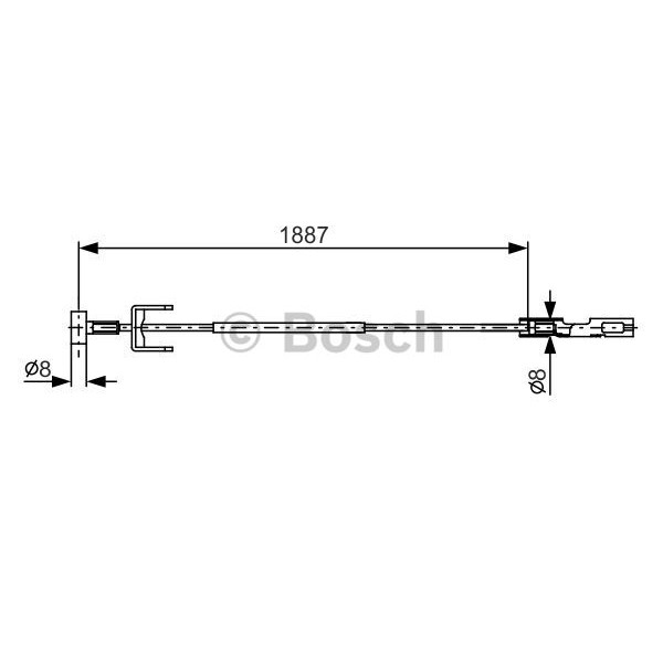 Слика на Сајла за рачна кочница BOSCH 1 987 482 292