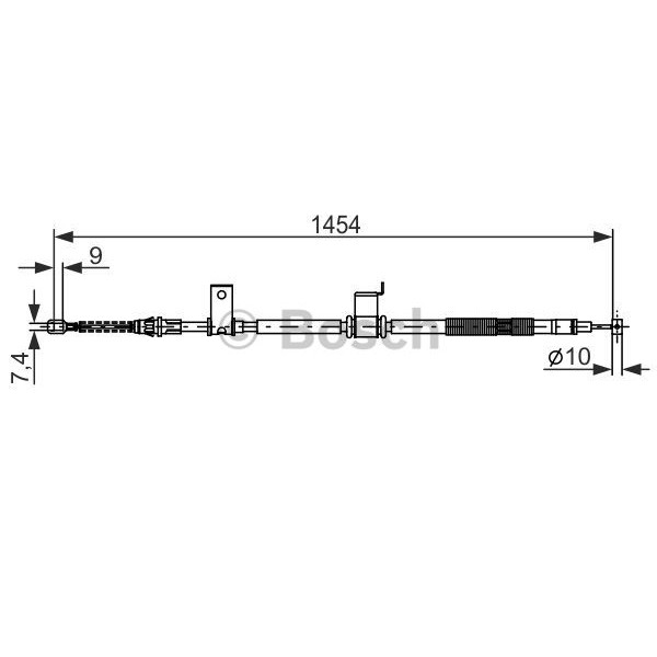 Слика на Сајла за рачна кочница BOSCH 1 987 482 294 за CHEVROLET CAPTIVA C100,C140 2.4 - 167 коњи бензин