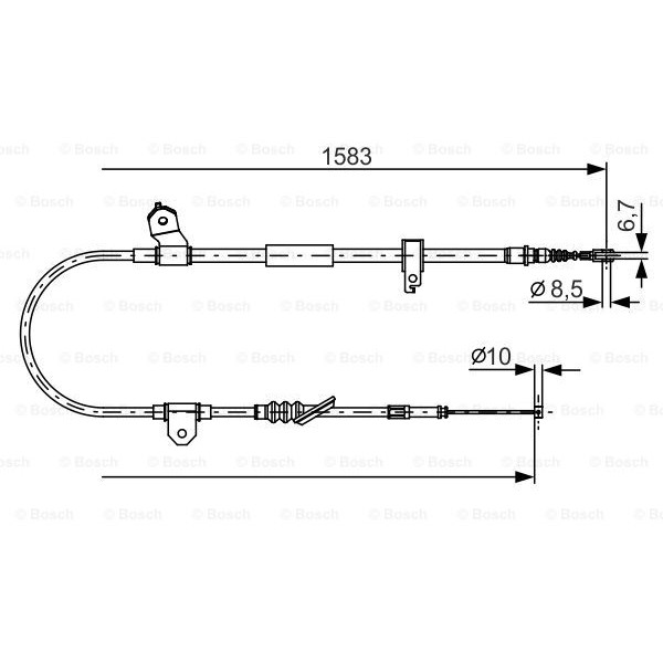 Слика на Сајла за рачна кочница BOSCH 1 987 482 296