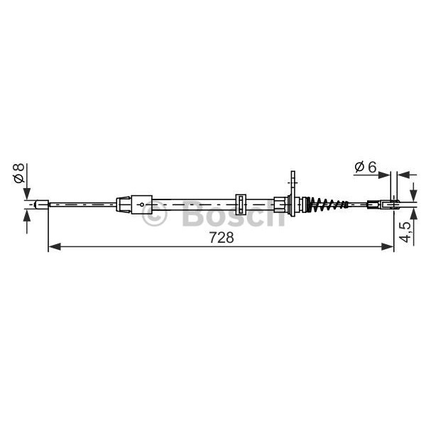 Слика на Сајла за рачна кочница BOSCH 1 987 482 301 за Mercedes C-class Estate (s204) C 280 (204.254) - 231 коњи бензин