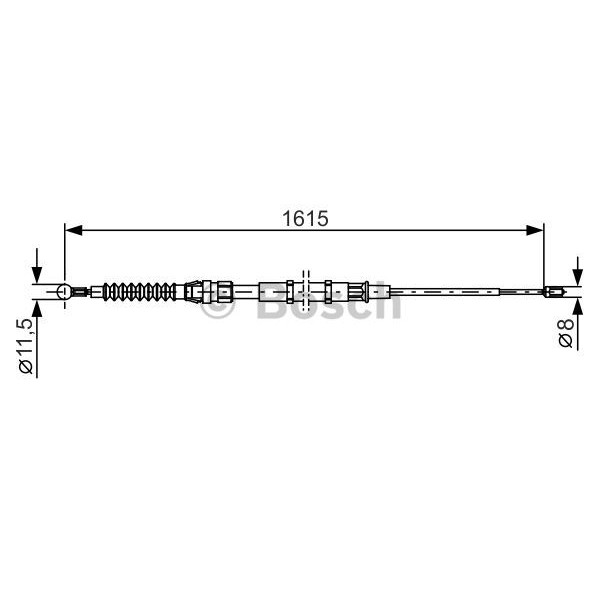 Слика на Сајла за рачна кочница BOSCH 1 987 482 328