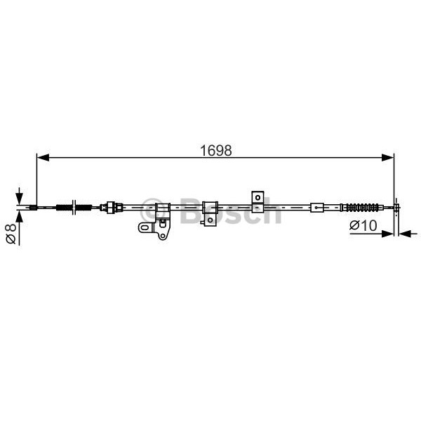 Слика на Сајла за рачна кочница BOSCH 1 987 482 346