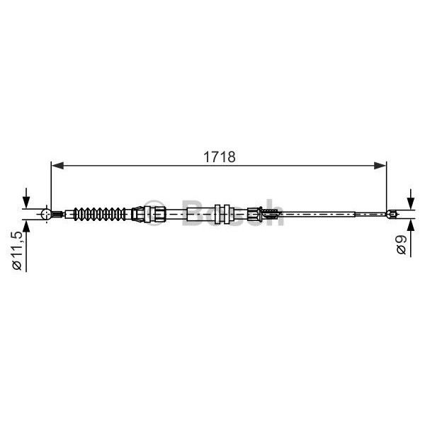 Слика на Сајла за рачна кочница BOSCH 1 987 482 378